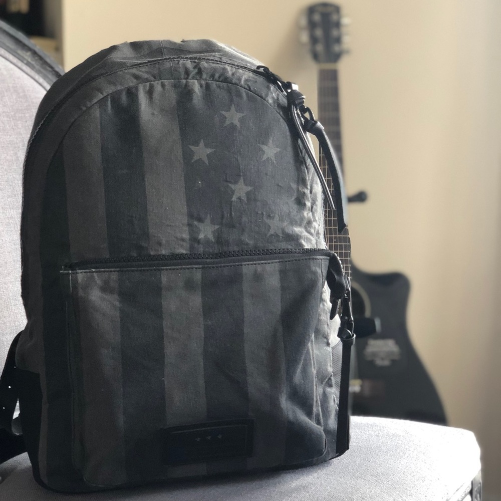 John Varvatos Gibson American Flag backpack bag